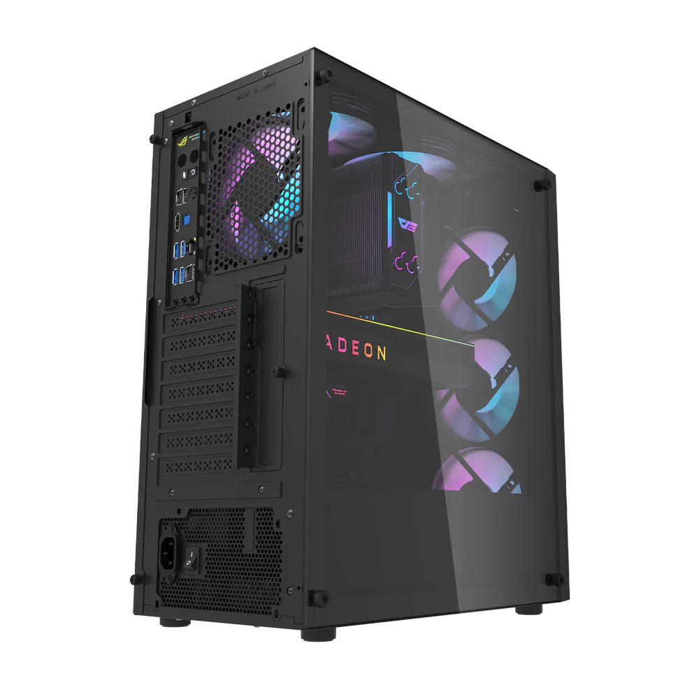 Darkflash DK351 ATX with 4 FANS PC Case - Black - Image 3