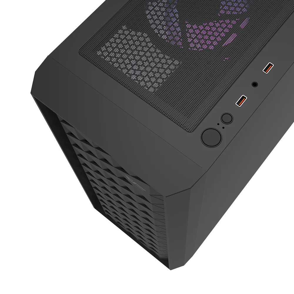 Darkflash DK351 ATX with 4 FANS PC Case - Black - Image 4