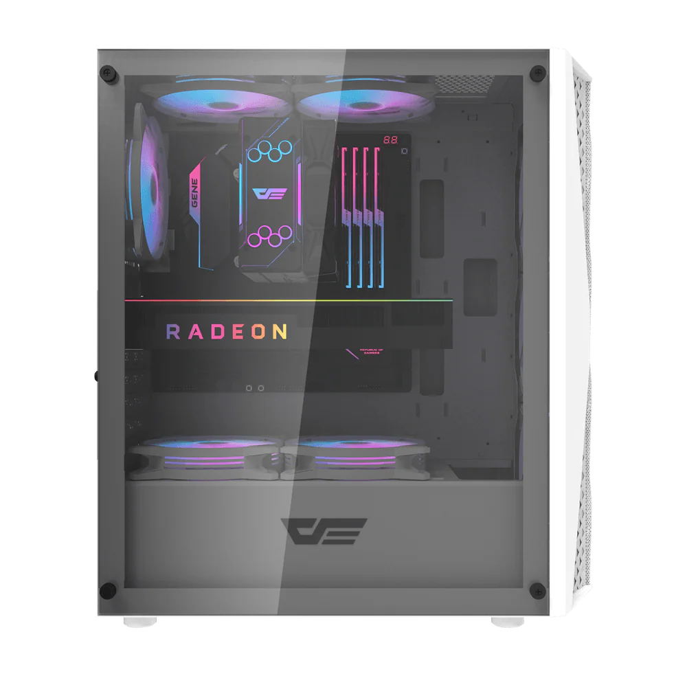 Darkflash DK352 Mesh ATX Case - White - Image 2