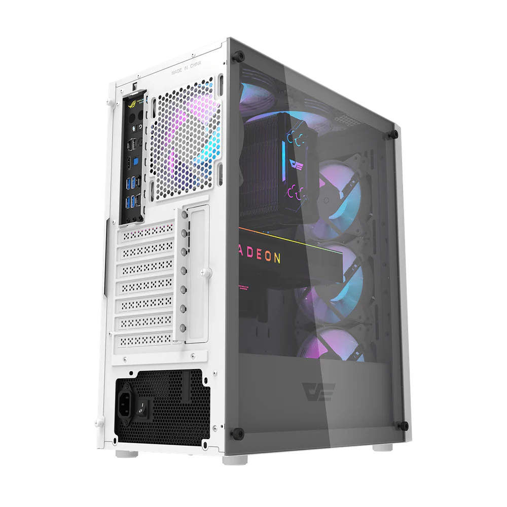 Darkflash DK352 Mesh ATX Case - White - Image 3