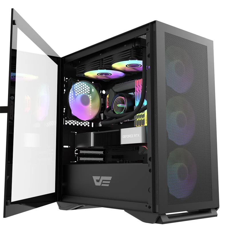 DARKFLASH DLM200 Black M-ATX PC GAMING CASE - Image 2
