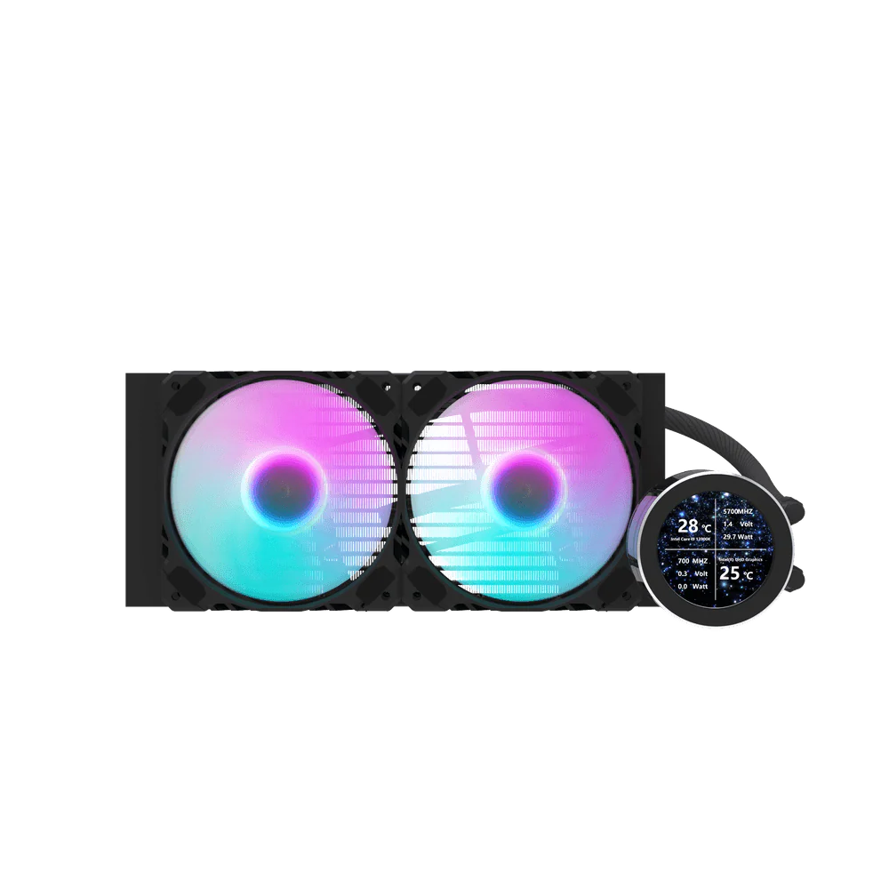 Darkflash DN240S AIO 240mm Liquid Cooler - Black - Image 4