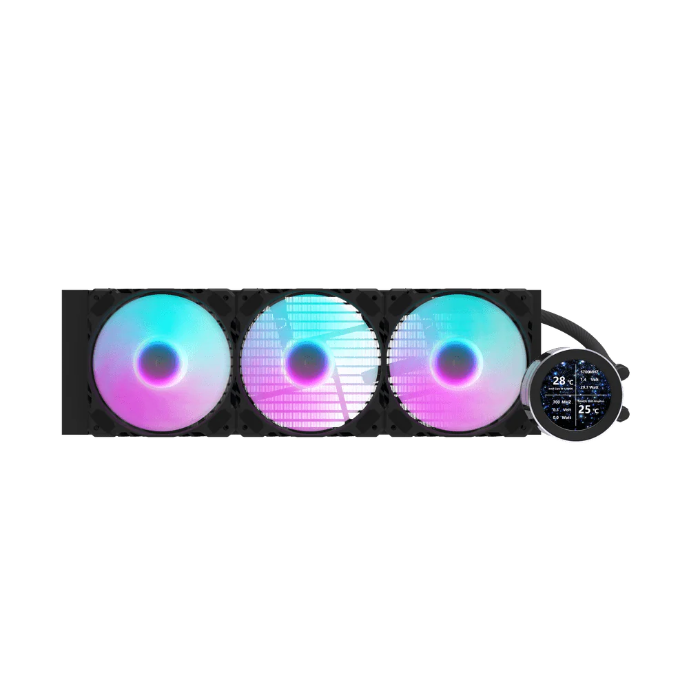 Darkflash DN360S 2.1" IPS Display Screen 3-Srage Motor Water Pump AIO 360mm RGB Liquid Cooler - Black - Image 5