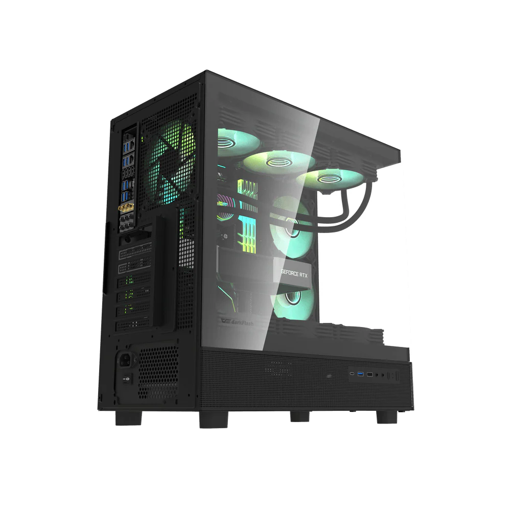 Darkflash DPX90 ATX with 3 FANS PC Case - Black - Image 6