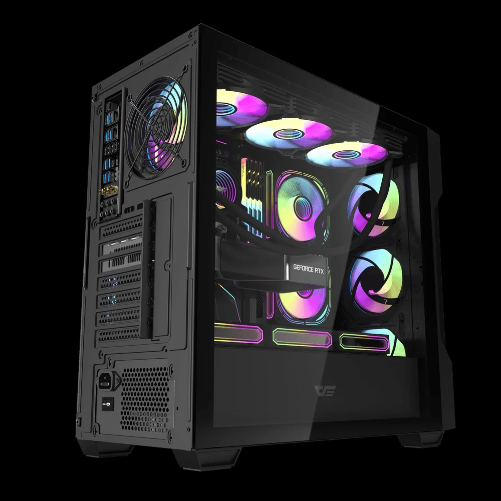 DARKFLASH DS900 Mesh ATX PC Gaming Case / Black - Image 7