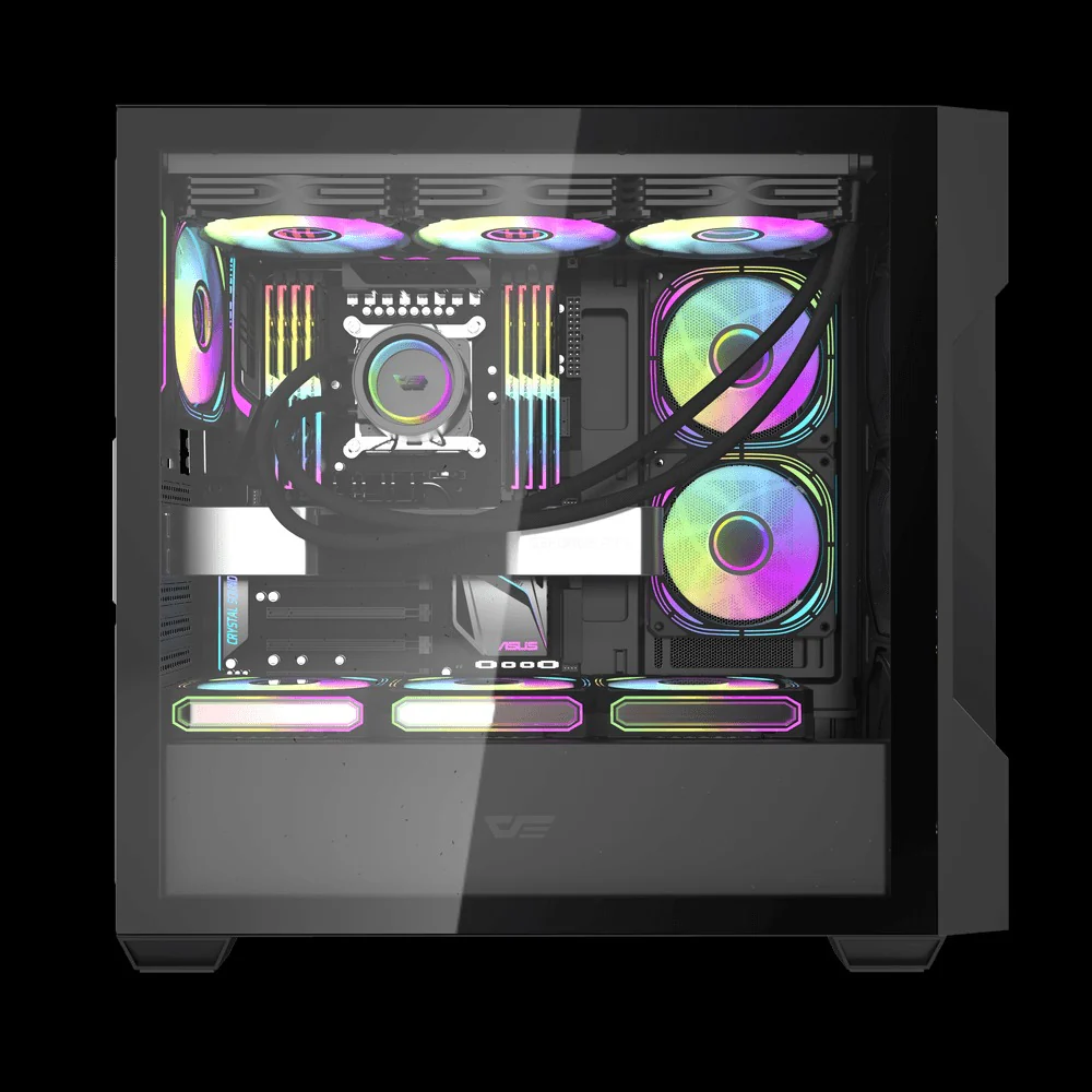 DARKFLASH DS900 Mesh ATX PC Gaming Case / Black - Image 8