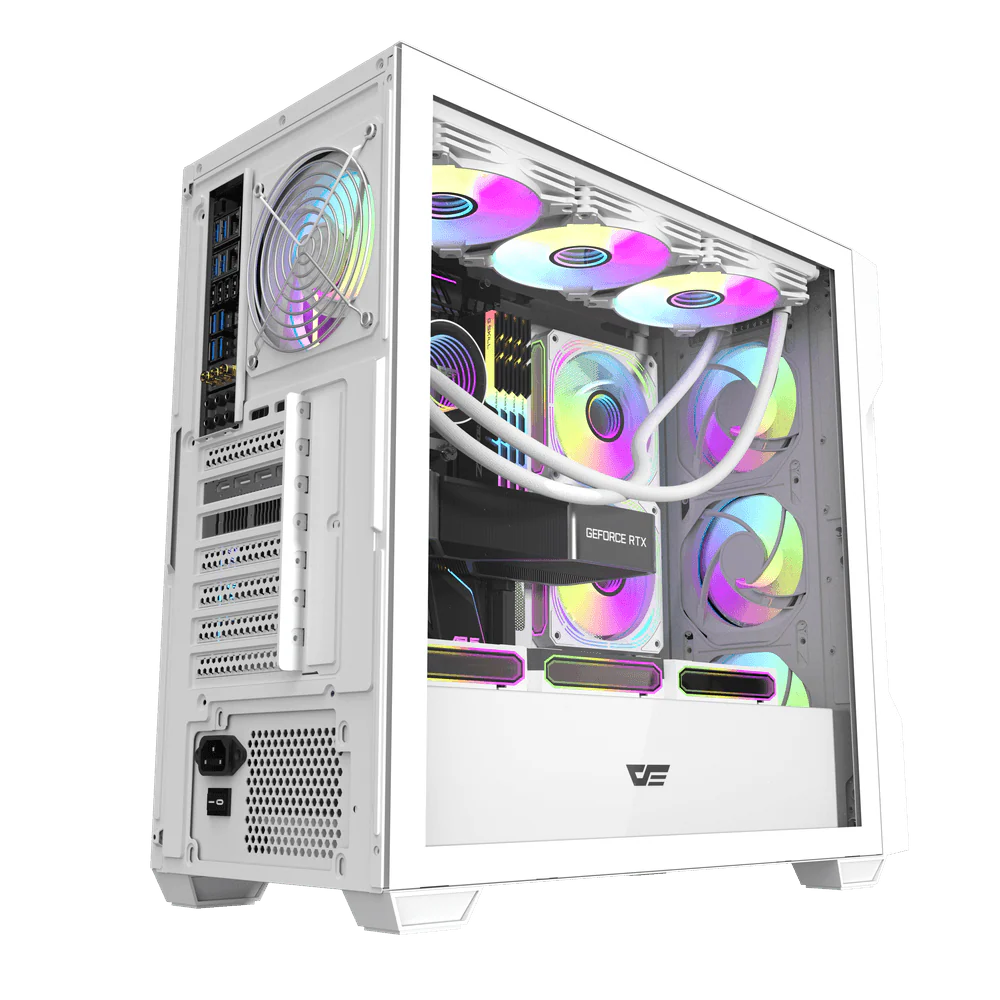 DARKFLASH DS900 Mesh ATX PC Gaming Case / White - Image 6