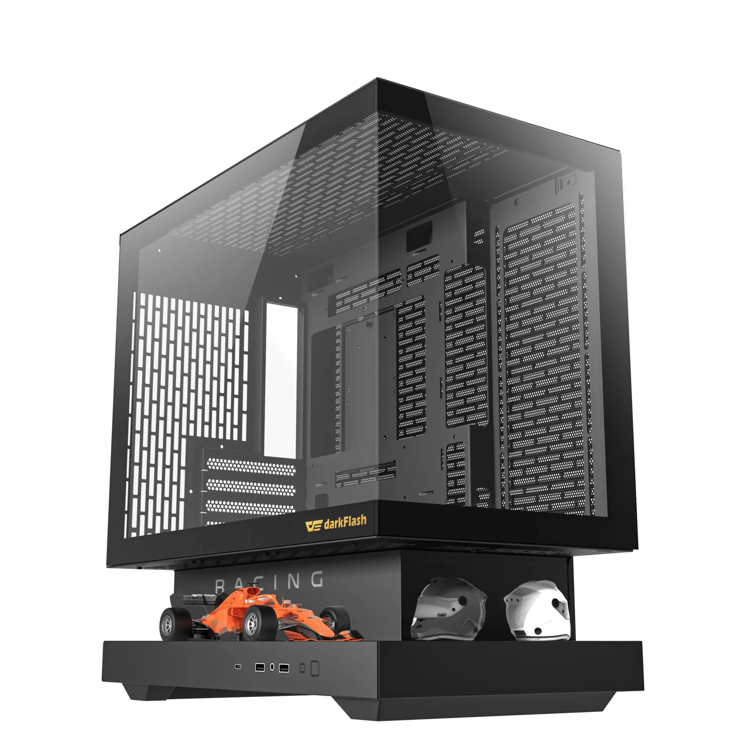 DARKFLASH FLOATRON F1 M-ATX Black PC Gaming Case - Image 11
