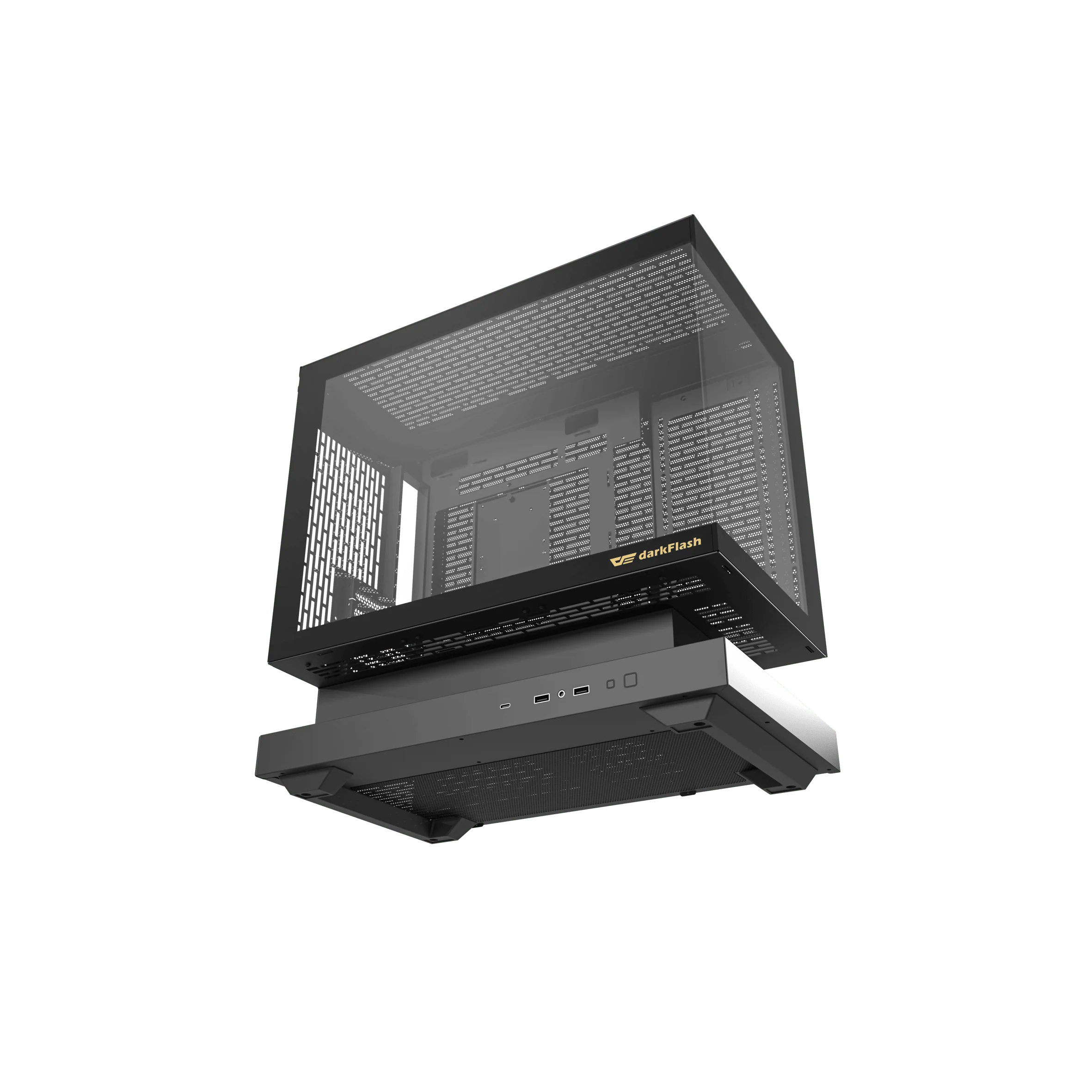 DARKFLASH FLOATRON F1 M-ATX Black PC Gaming Case - Image 15