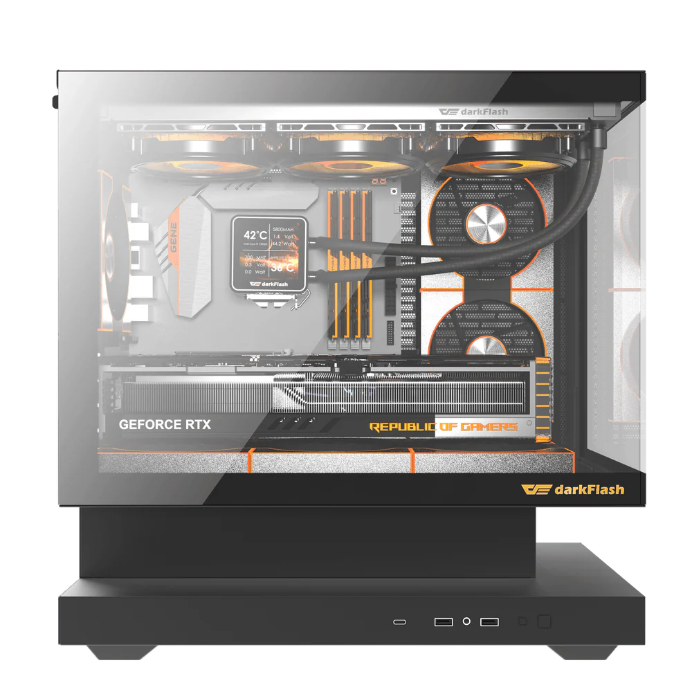 DARKFLASH FLOATRON F1 M-ATX Black PC Gaming Case - Image 3