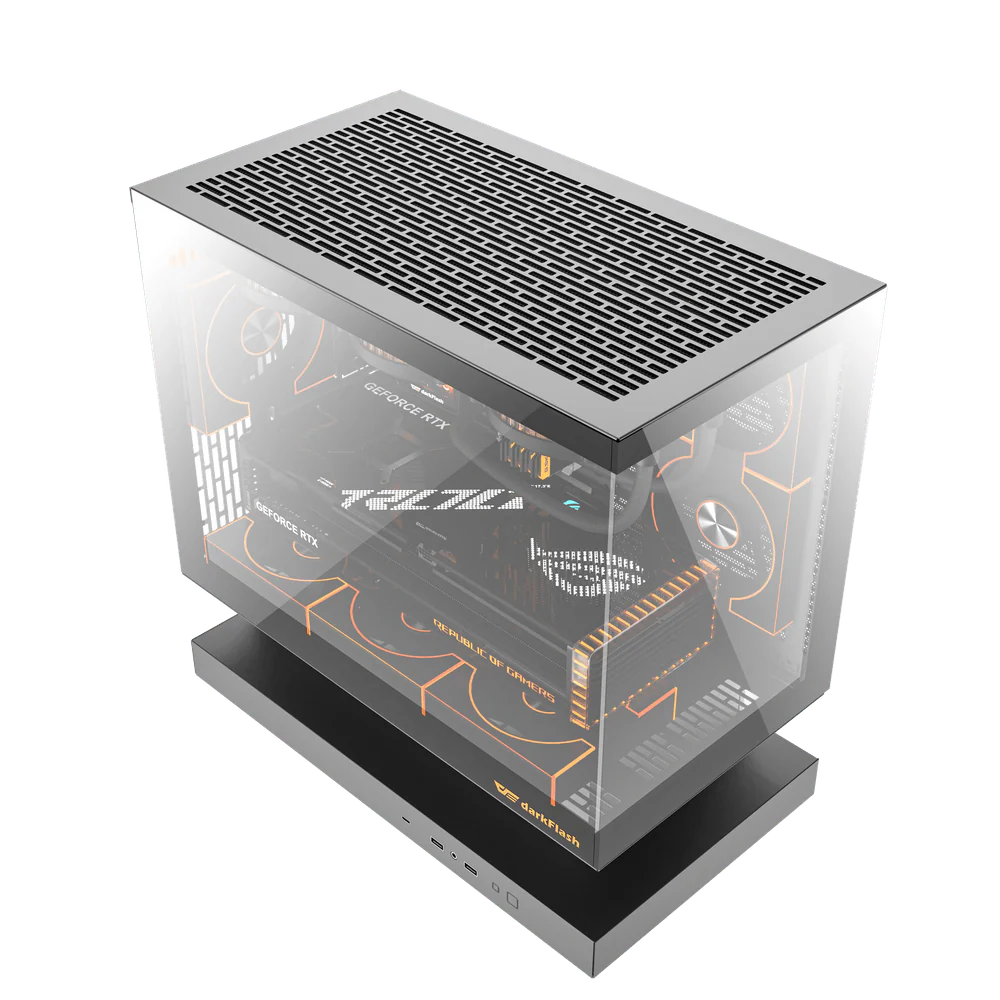DARKFLASH FLOATRON F1 M-ATX Black PC Gaming Case - Image 8
