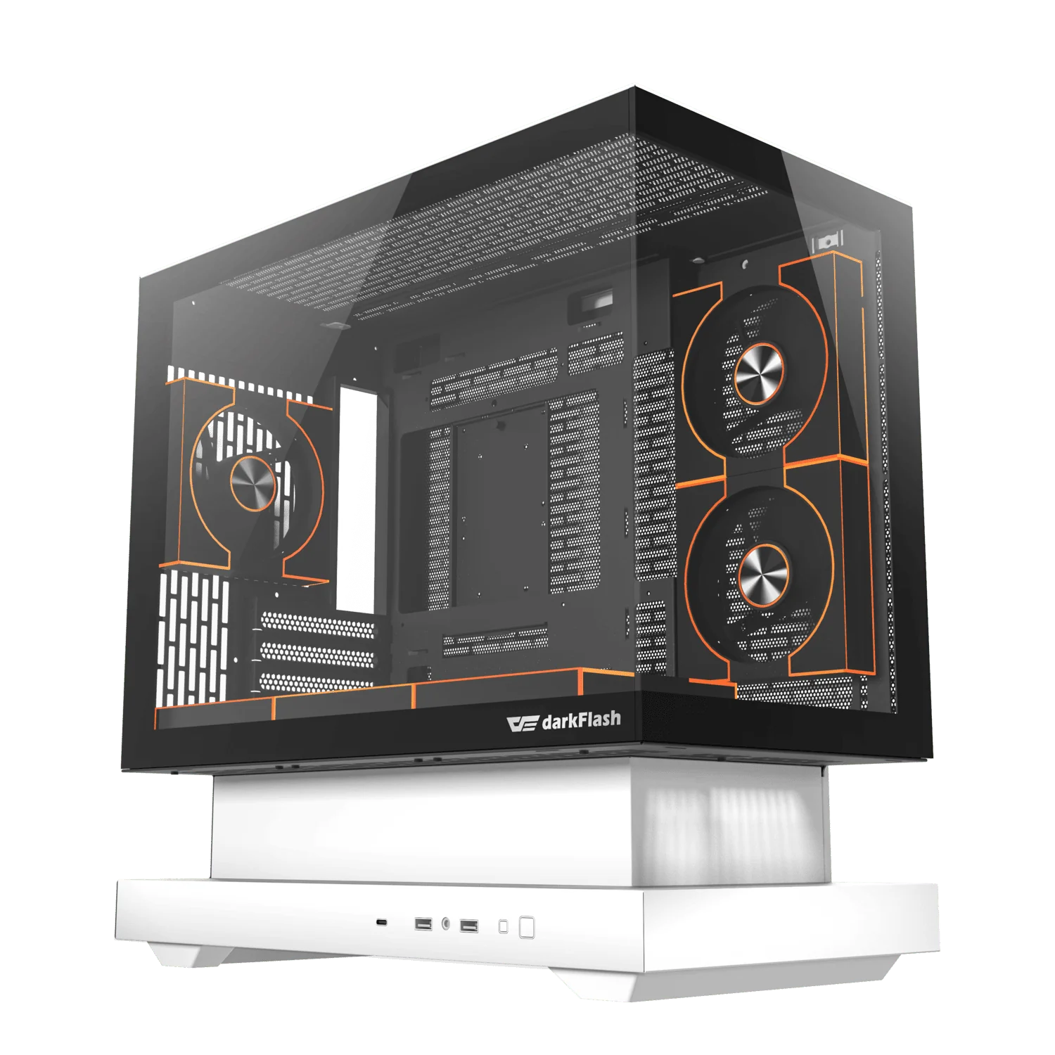 DARKFLASH FLOATRON F1 M-ATX White PC Gaming Case - Image 11