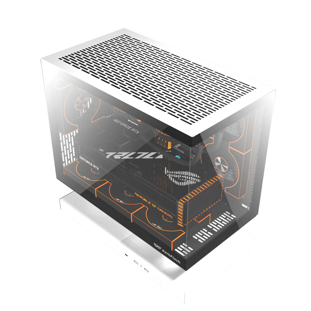 DARKFLASH FLOATRON F1 M-ATX White PC Gaming Case - Image 16