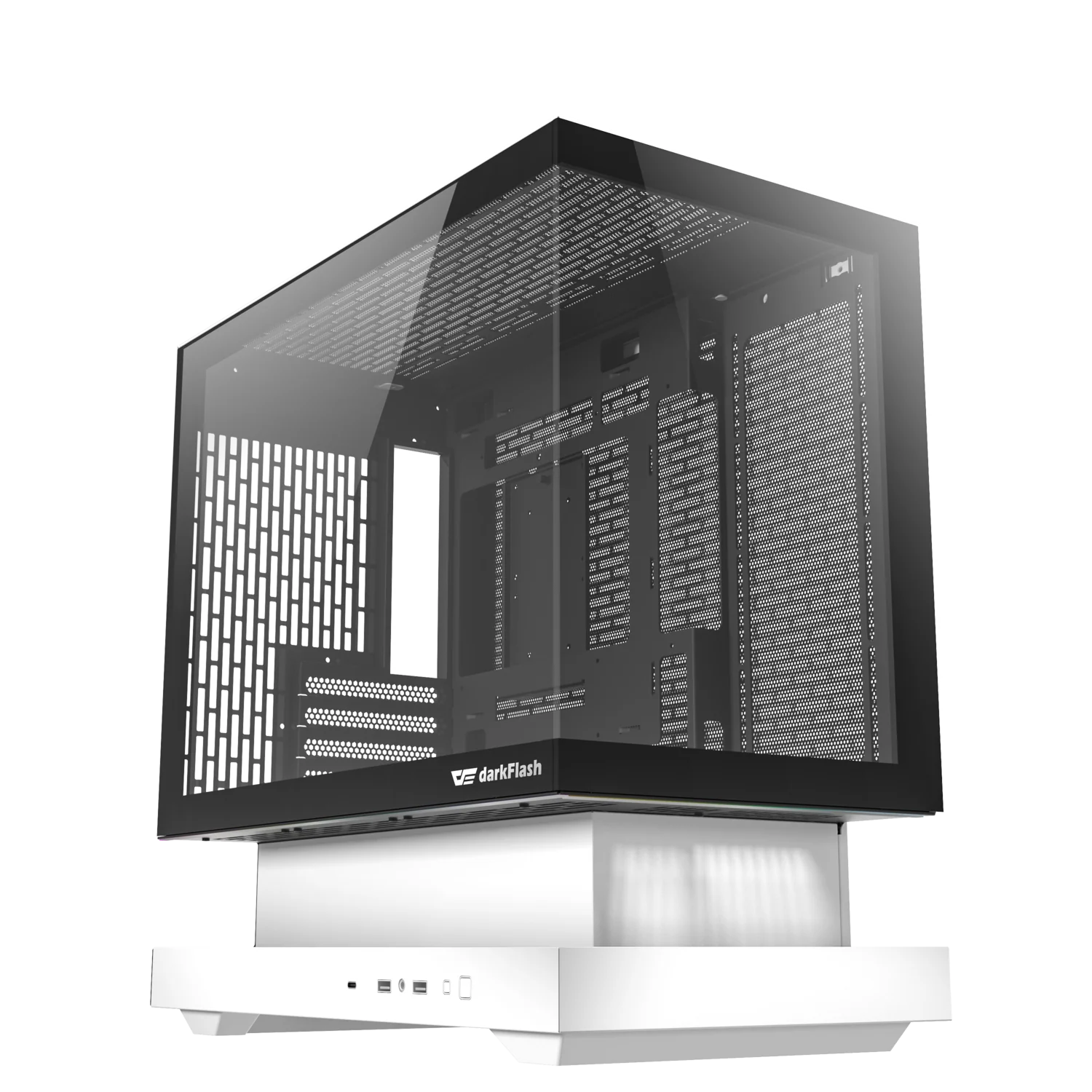 DARKFLASH FLOATRON F1 M-ATX White PC Gaming Case - Image 9
