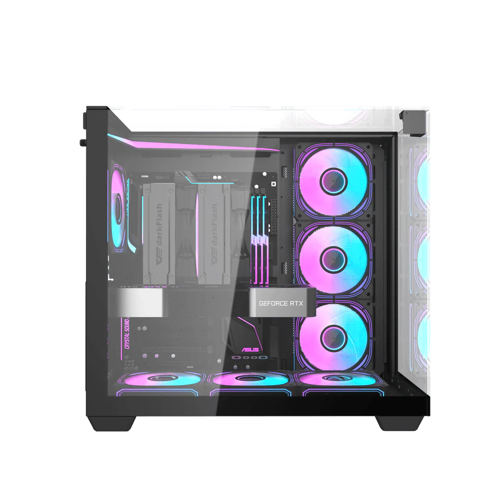 Darkflash TH285 ATX with 4 FANS ( Black ) GAMING CASE - Image 2