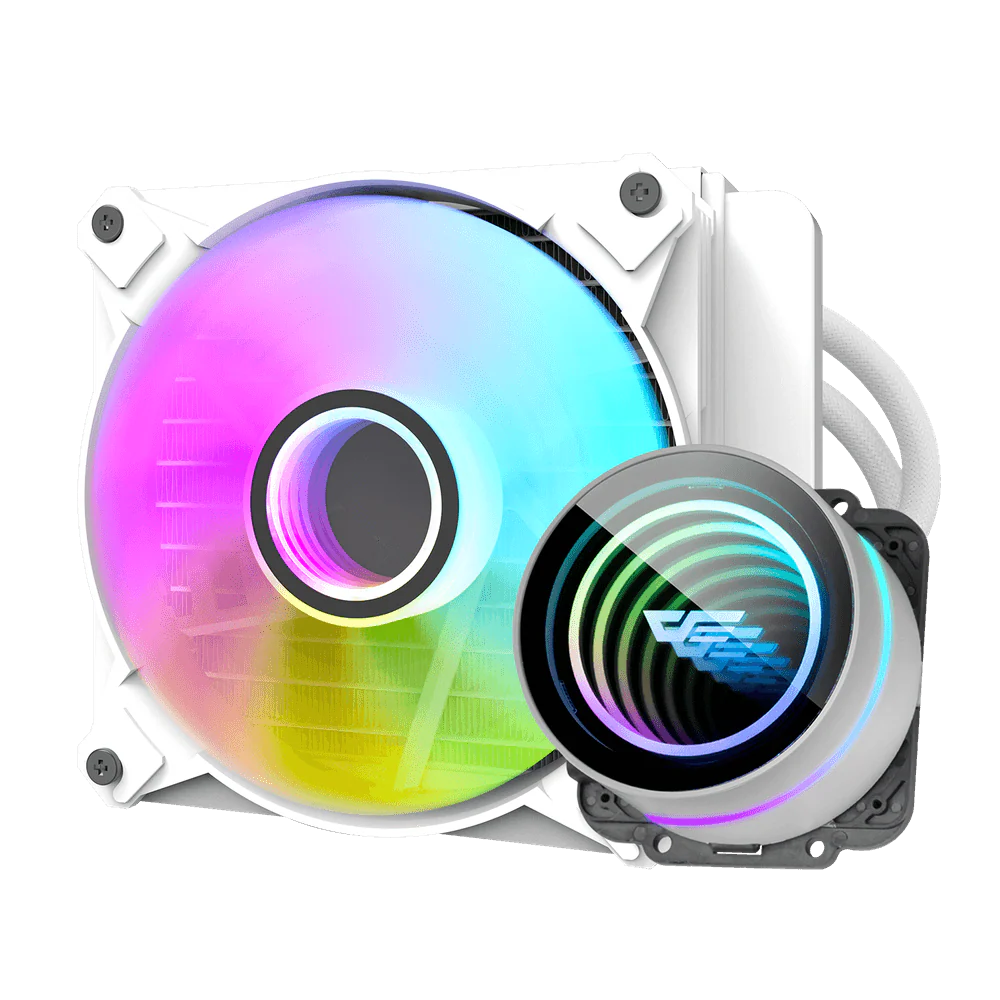 Darkflash Twister DX120 120mm AIO ARGB Liquid CPU Cooler - White