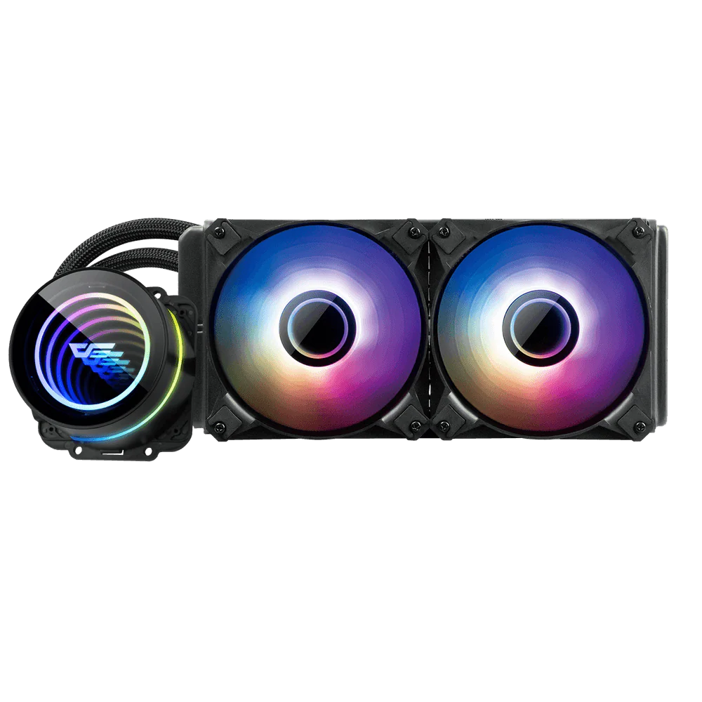 Darkflash Twister DX240 V2 240mm AIO ARGB Liquid CPU Cooler - Black - Image 5