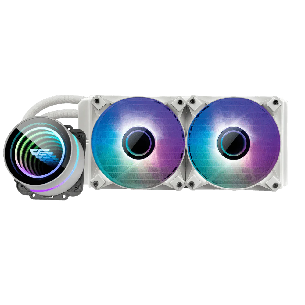 Darkflash Twister DX240 V2 240mm AIO ARGB Liquid CPU Cooler - White - Image 3