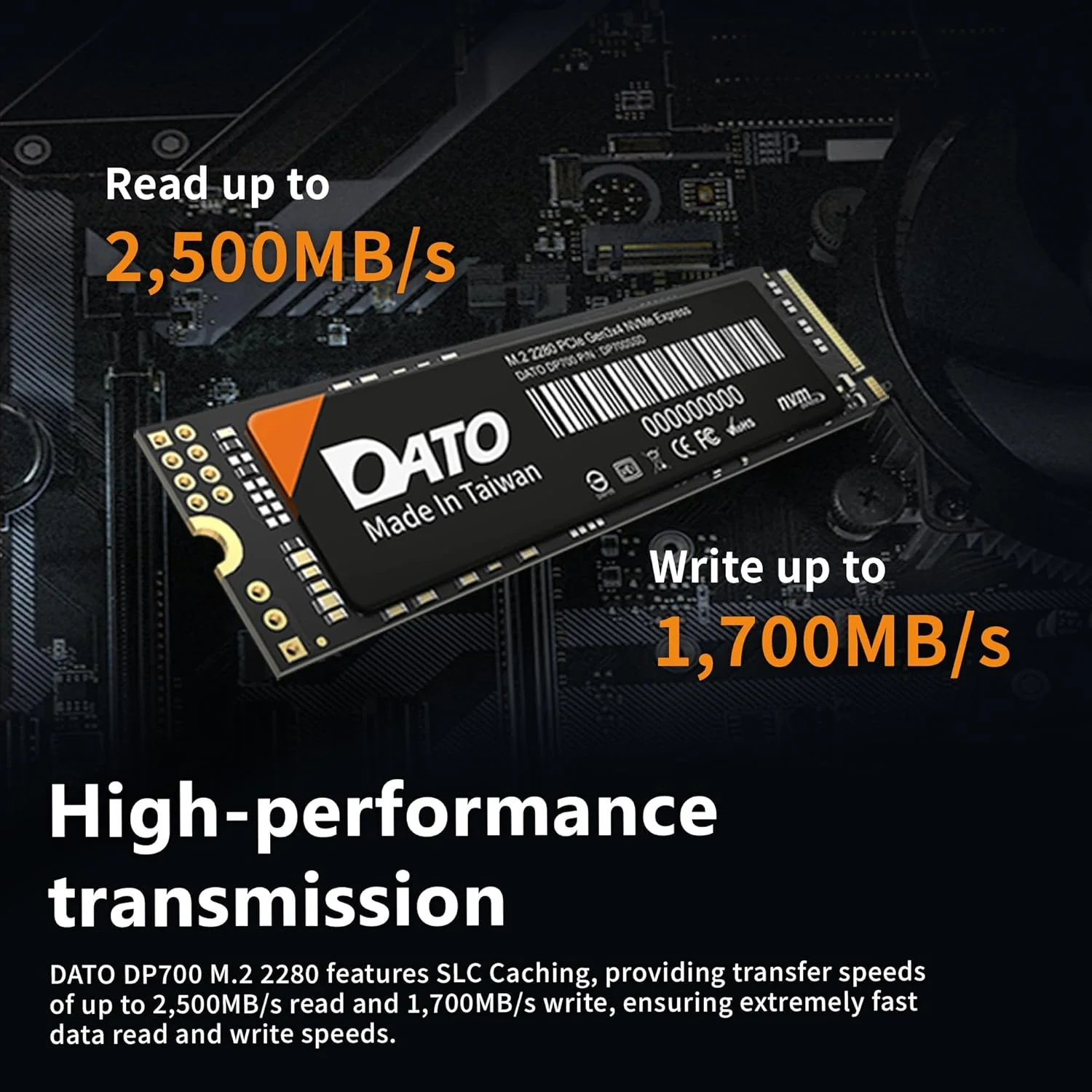 DATO DP700 M.2 2280 NVME GEN3*4 SSD 1TB - Image 4