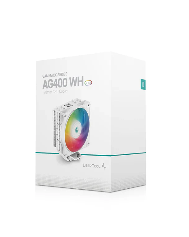 DeepCool AG400 ARGB Single-Tower CPU Cooler - White - Image 2