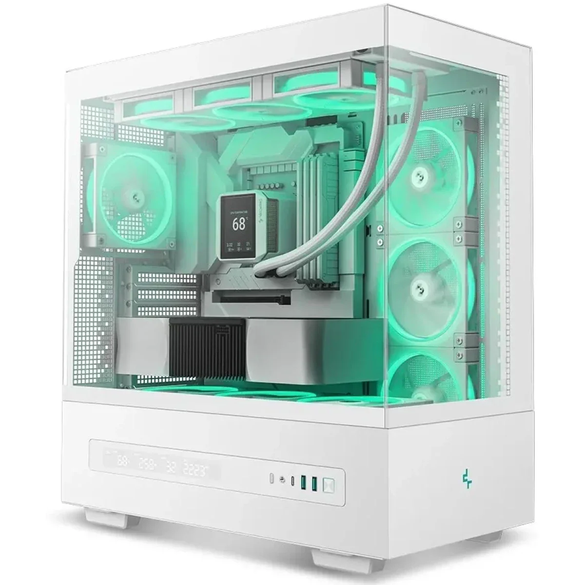 Deepcool CH690 Digital ATX Mid-Tower PC Case (Fans Not Included) - White