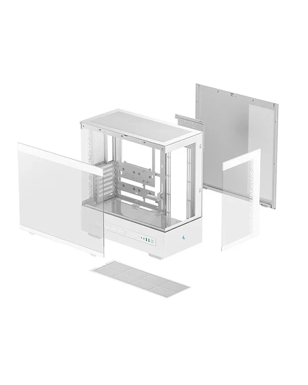 Deepcool CH690 Digital ATX Mid-Tower PC Case (Fans Not Included) - White - Image 4