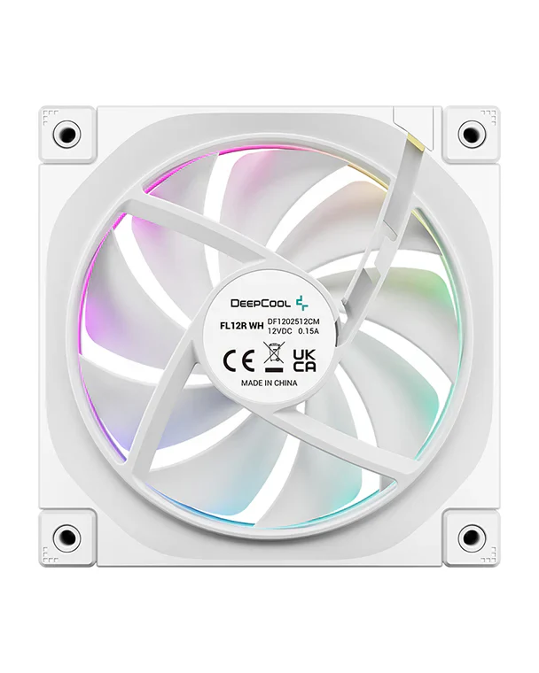 DeepCool FL12R Reversed Fan Blade 120mm Case Fans - White - Image 4