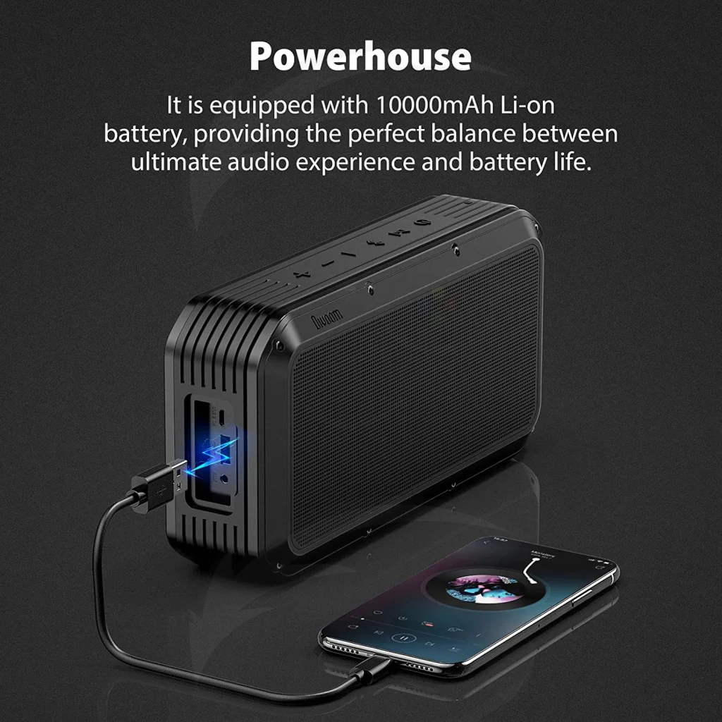 Divoom Voombox Pro Premium 40W 12Hour Playtime TWS Portable Bluetooth Speaker (Black) - Image 6