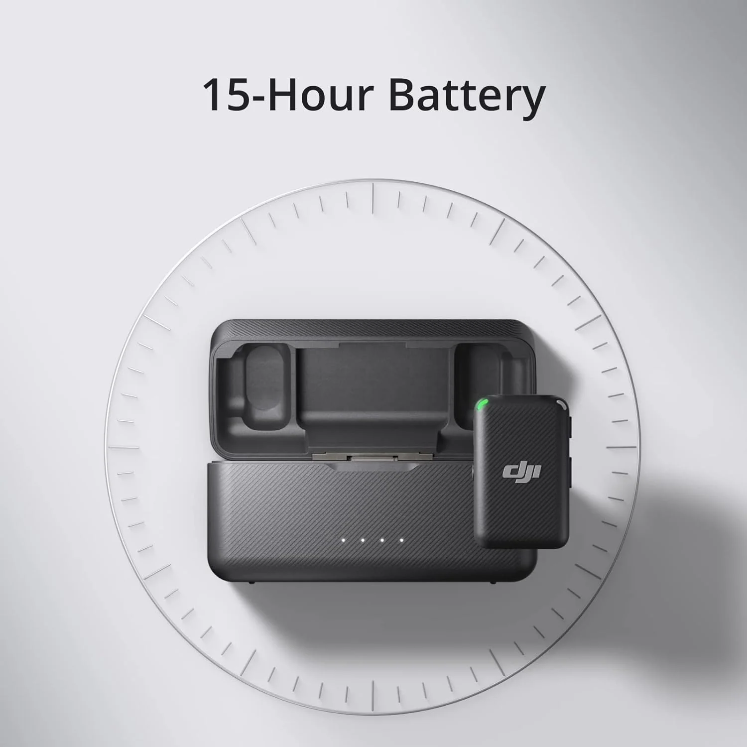 DJI Mic (2 TX + 1 RX + Charging Case), 250m (820 ft.) Range, 15-Hour Battery, Noise Cancellation Wireless Lavalier Microphone - Image 3