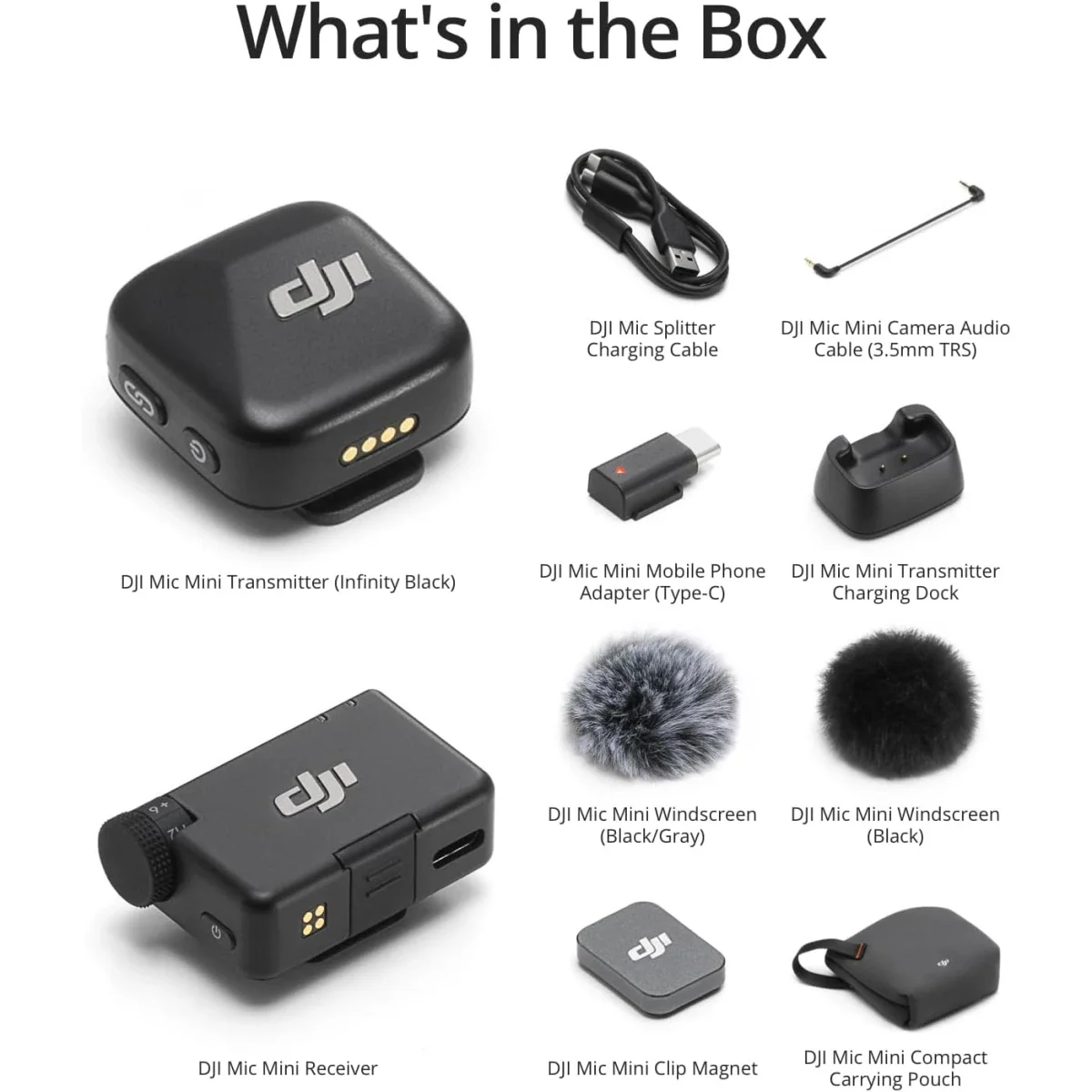 DJI Mic Mini (1TX + 1RX) Wireless Lavalier Microphone for iPhone/Camera/Android - Image 2