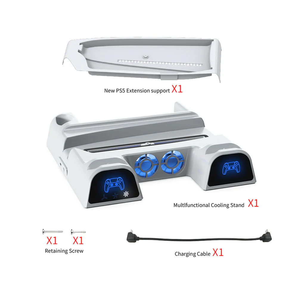 Dobe Multifunctional Charging Dock for PS5 Slim White - Image 5