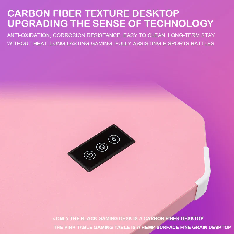 Dowinx Gamaing Desk A1 RGB - Pink 110cm x 60cm x 75 - Image 4