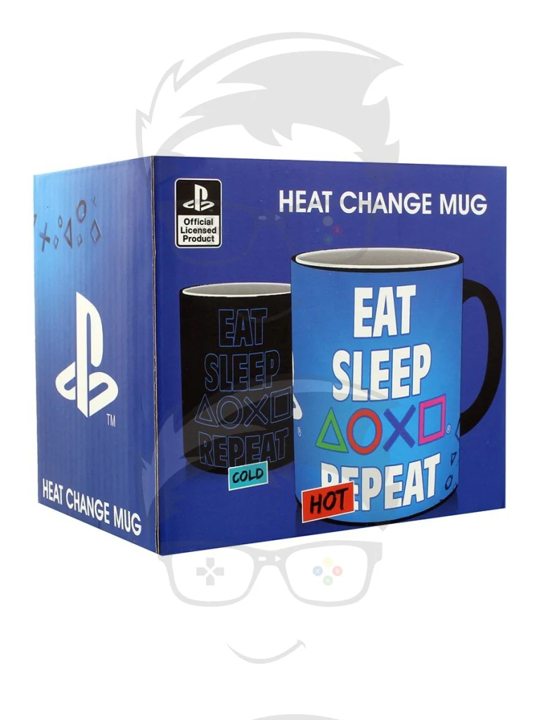 Eat Sleep Repeat Heat Changing Mug - PlayStation 4