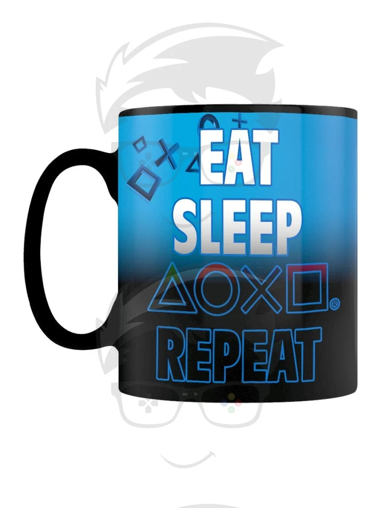 Eat Sleep Repeat Heat Changing Mug - PlayStation 4 - Image 2