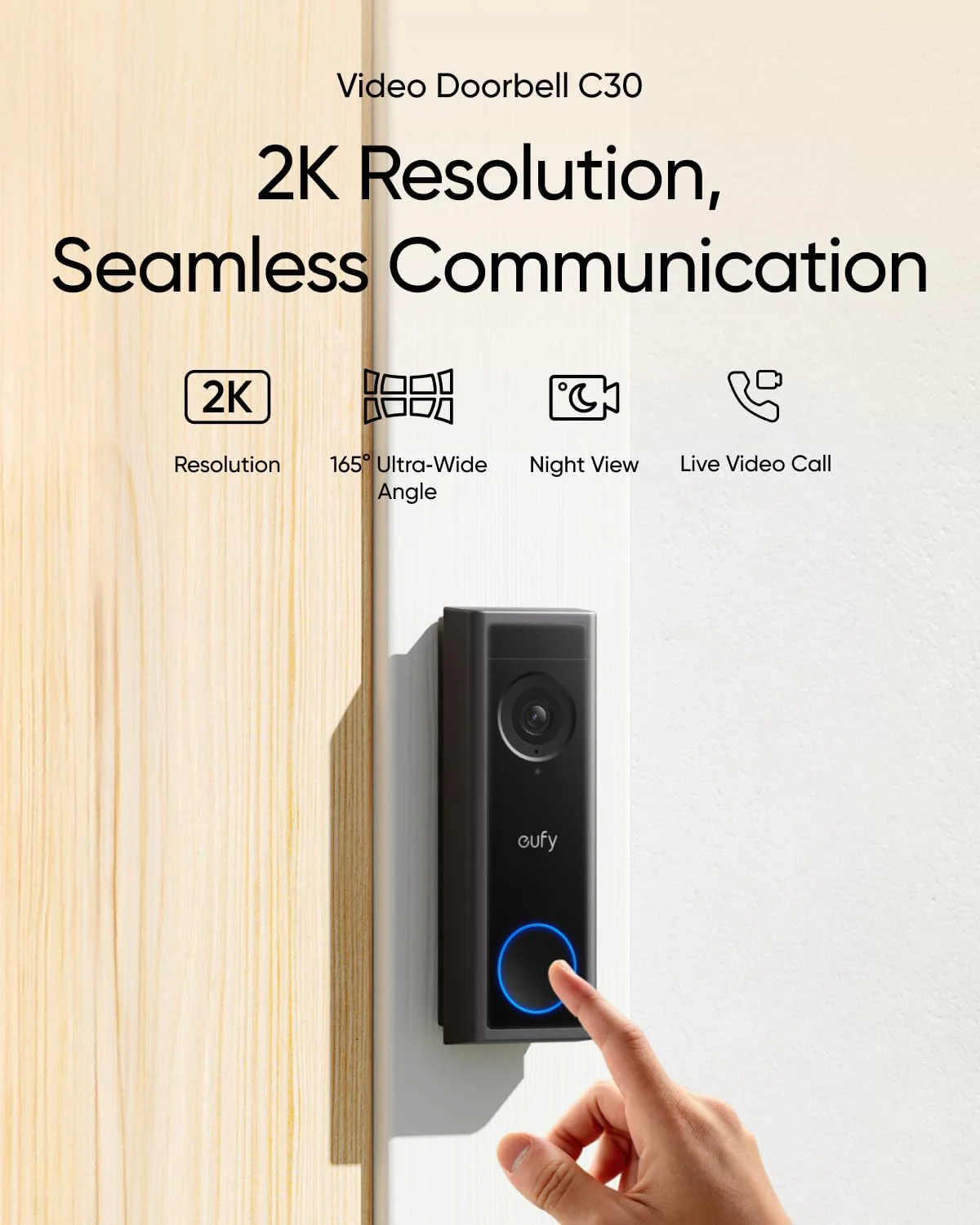 Anker Eufy Video Doorbell C30 Black - Image 2