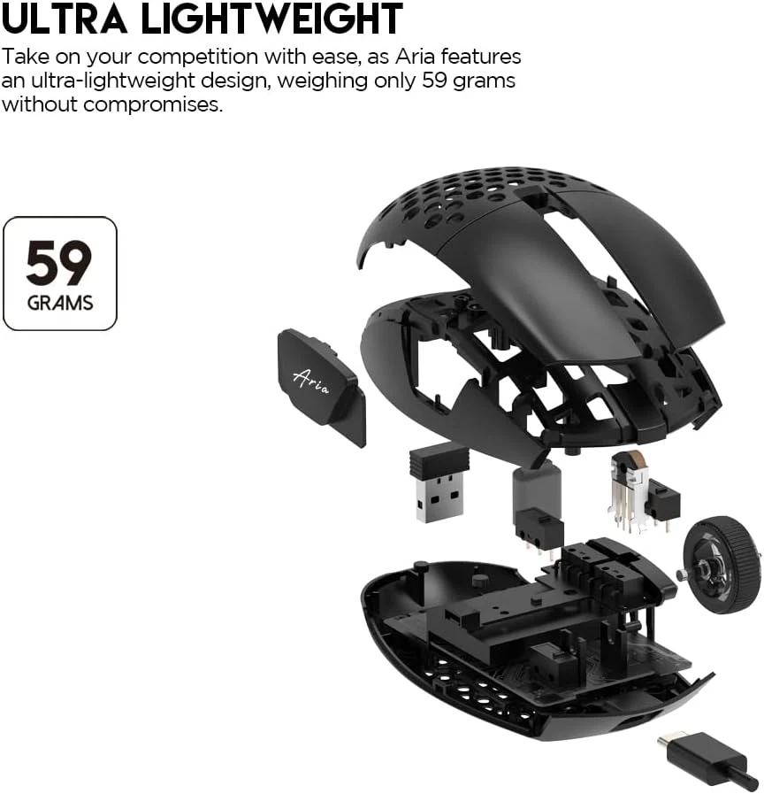 Fantech ARIA XD7E Wireless Gaming Mouse - Black - Image 2
