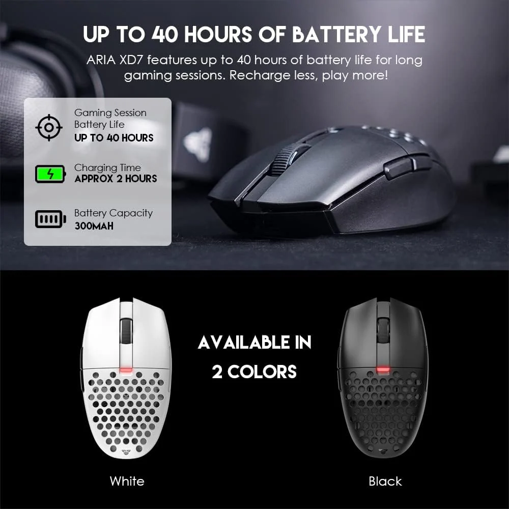 Fantech ARIA XD7E Wireless Gaming Mouse - Black - Image 3
