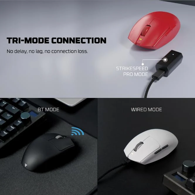 Fantech ARIA XD7V2 Wireless Gaming Mouse - Red - Image 4