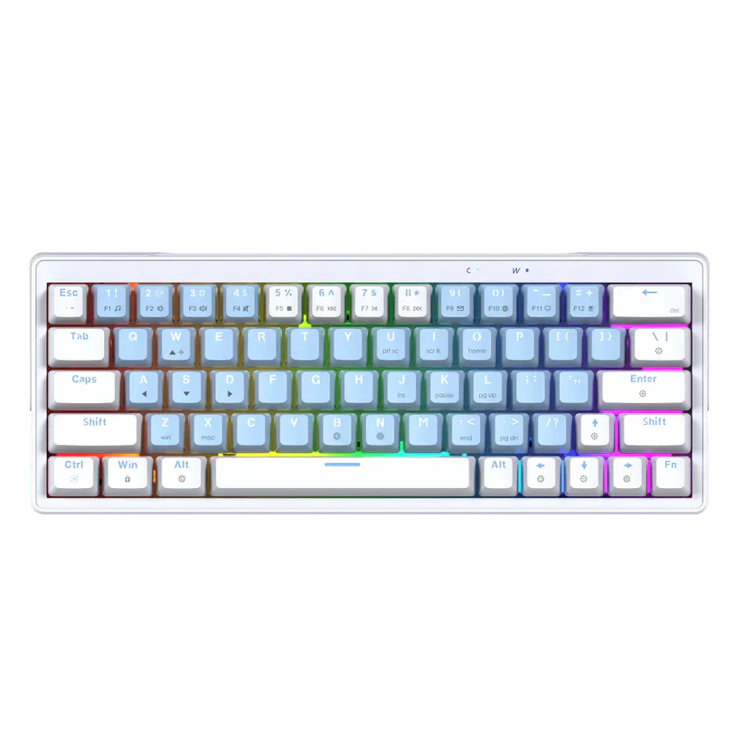 FANTECH ATOM 63 MECHANICAL GAMING KEYBOARD BLUE + WHITE