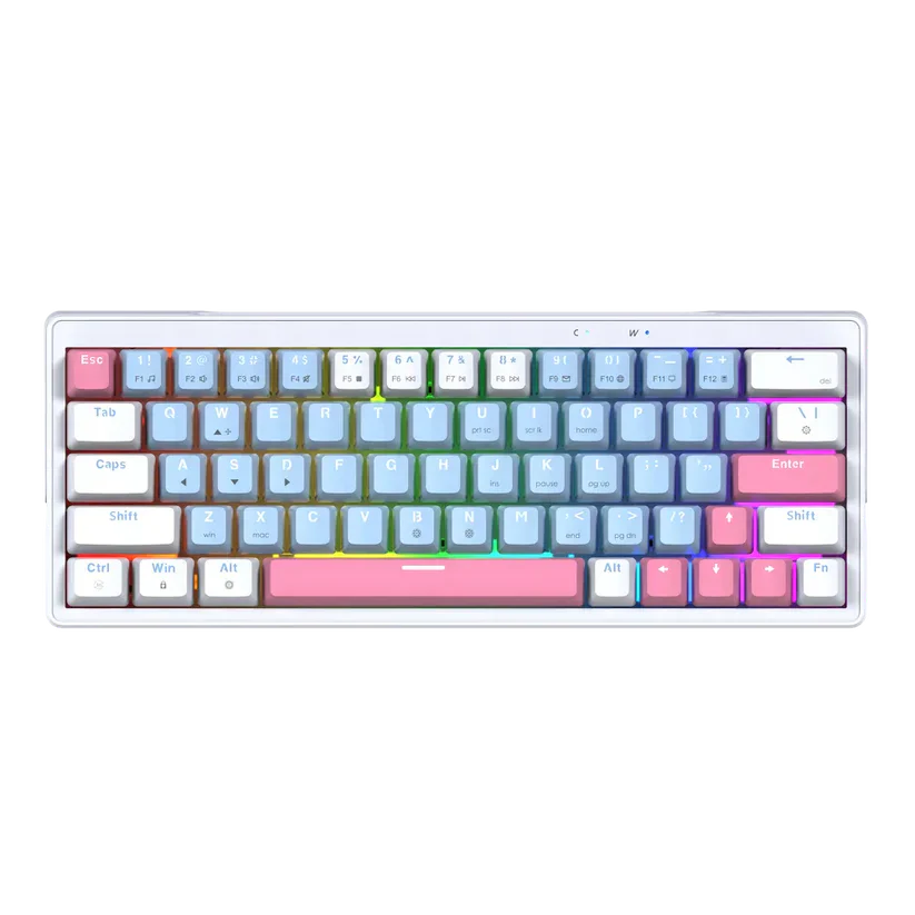 FANTECH ATOM 63 MECHANICAL GAMING KEYBOARD BLUE + WHITE - Image 2