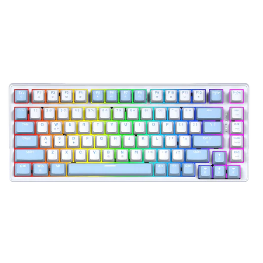 FANTECH ATOM 63 MECHANICAL GAMING KEYBOARD WHITE + BLUE