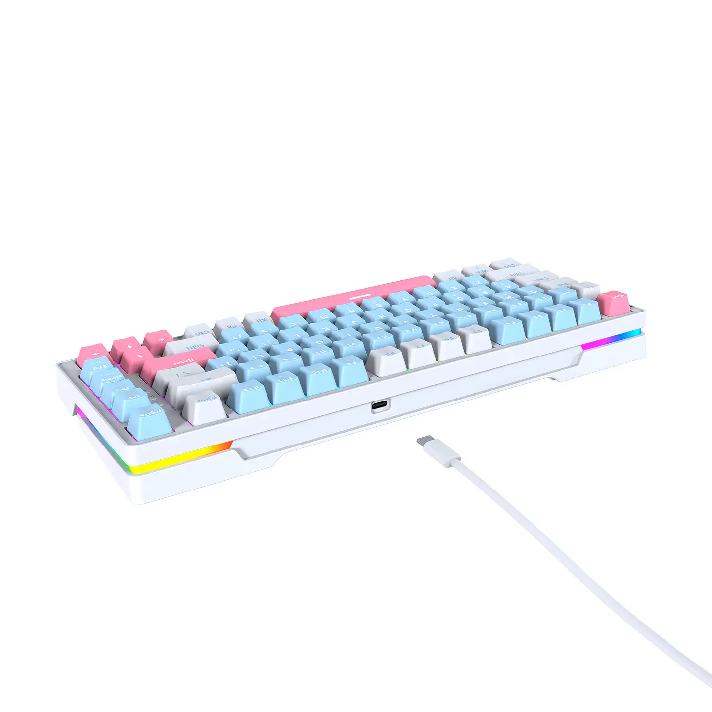 FANTECH ATOM 83 MK612 MECHANICAL GAMING KEYBOARD BLUE+WHITE - Image 9