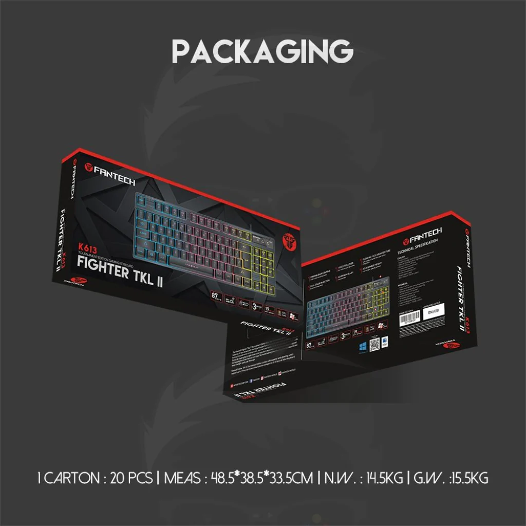 FANTECH K613 Fighter TKL II Tournament Edition Gaming Keyboard - Image 4