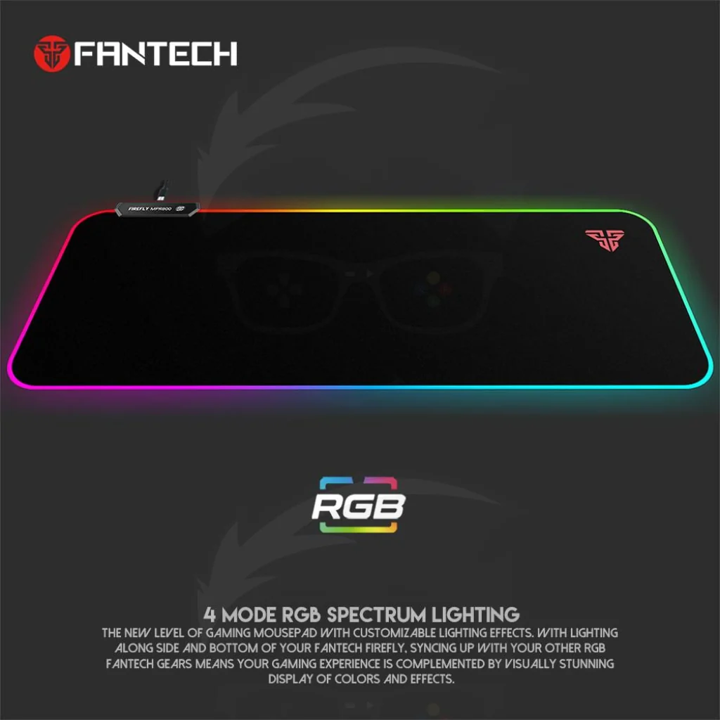 FANTECH FIREFLY MPR800s SOFT CLOTH RGB MOUSEPAD - Image 2
