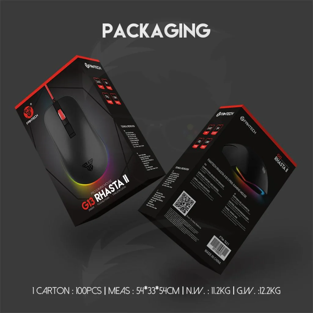 Fantech RHASTA II G13 Wired Pro Gaming Mouse - Black - Image 10