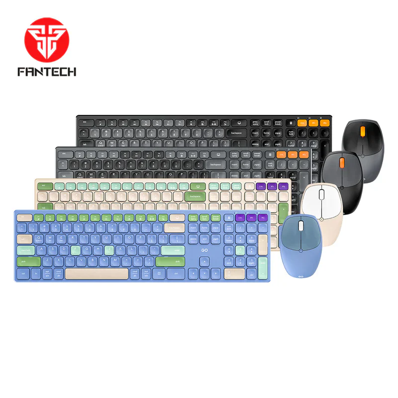Fantech GO Pop WK895 Wireless Combo Kit Keyboard & Mouse - Black