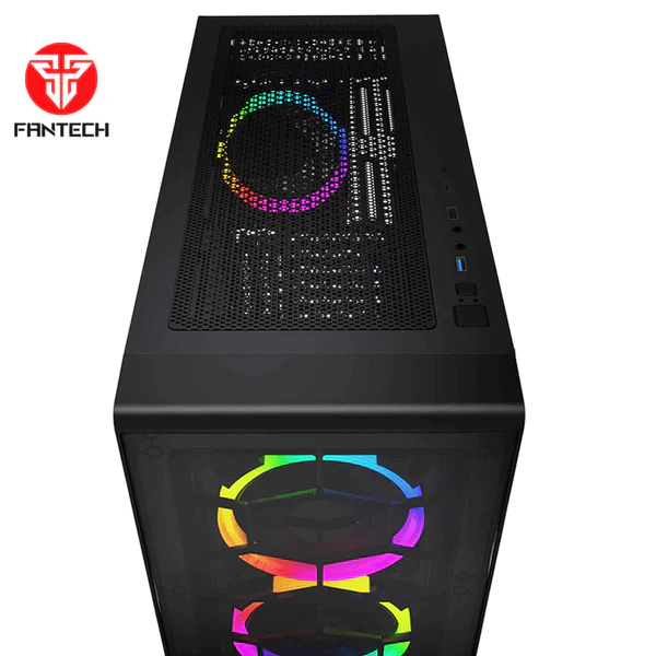 FANTECH HEXA XL CG82 RGB FAN FULL TOWER CASE BLACK - Image 4