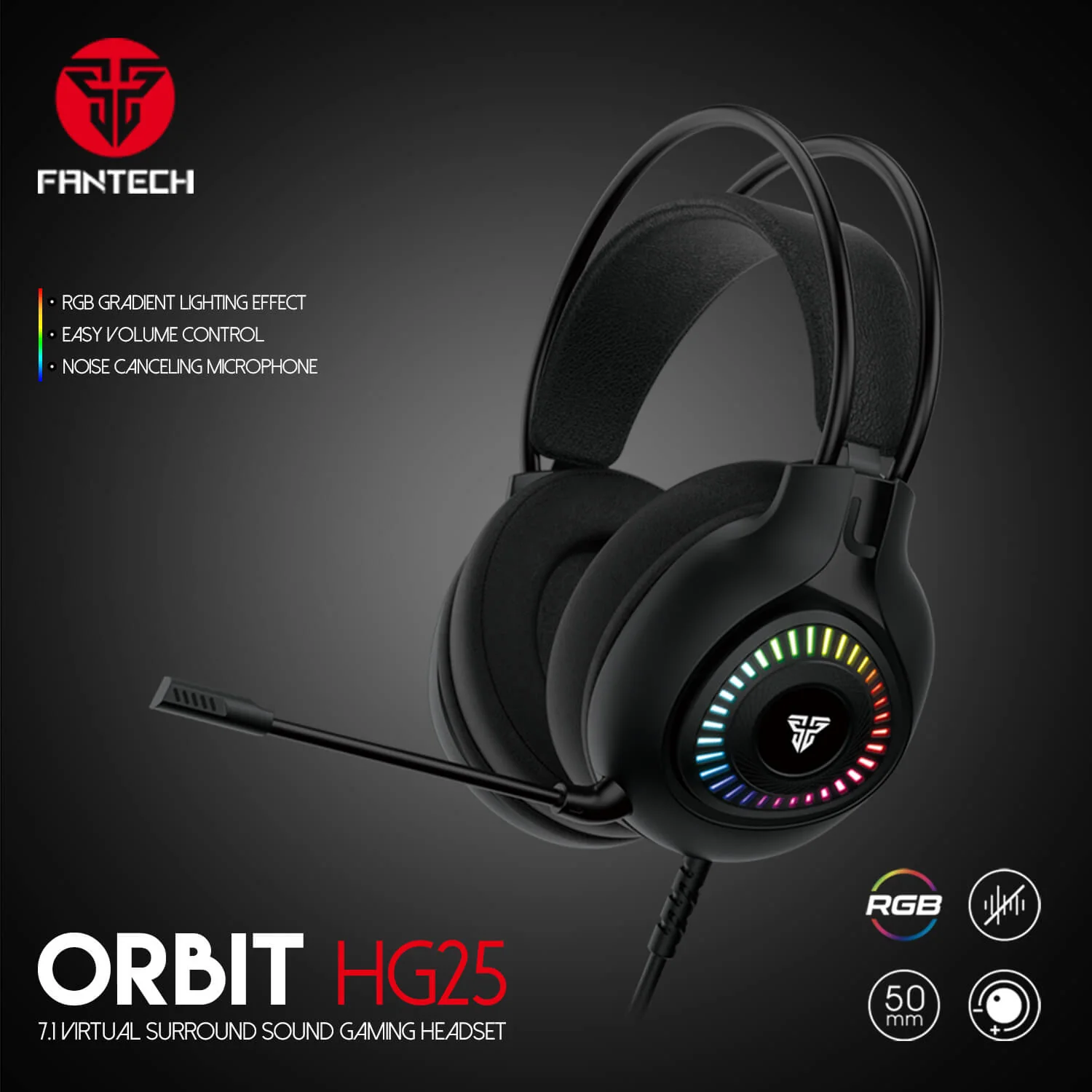 FANTECH HG25 ORBIT USB GAMING HEADSET - Image 2