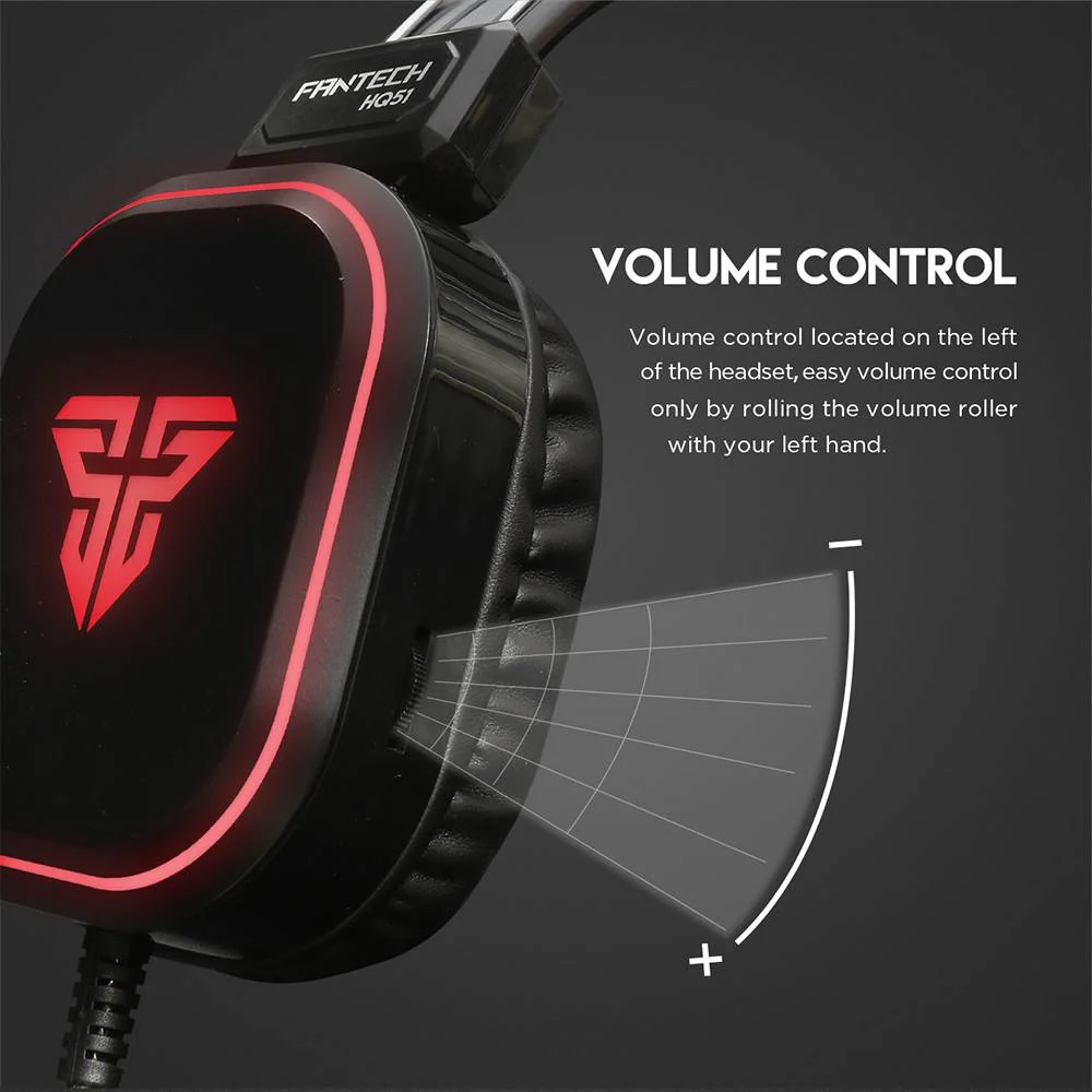 Fantech Legion HQ51 RGB Wired Gaming Headset - Black - Image 5
