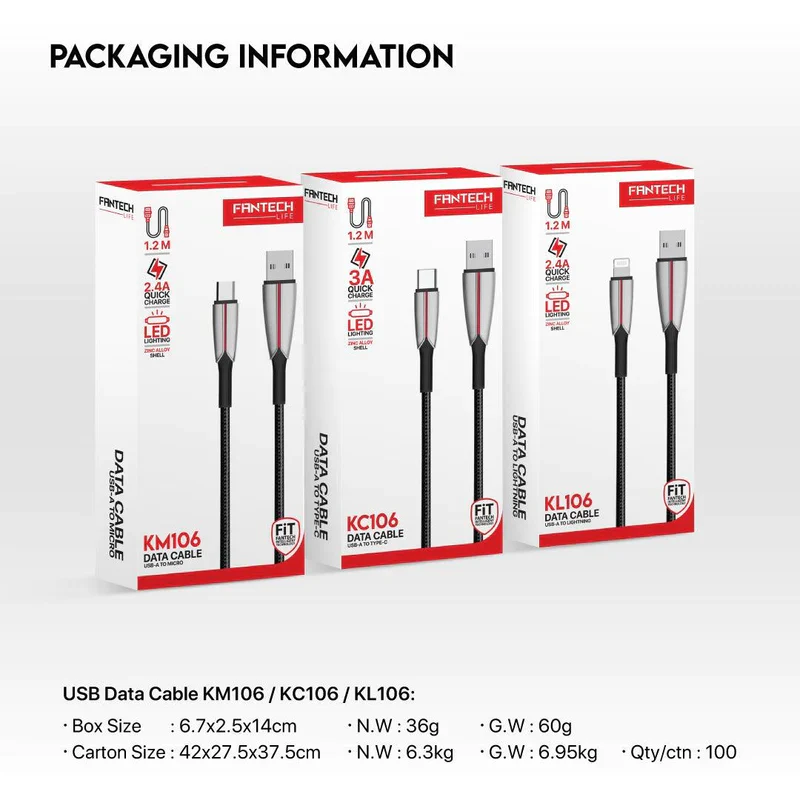 FANTECH K106 USB CHARGING CABLE - Image 3